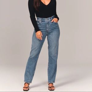 Abercrombie Curve Love 90s ultra high rise straight jeans